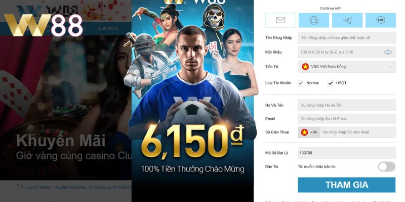 Điền đầy đủ và chính xác thông tin để tạo tài khoản nhanh chóng, bảo mật