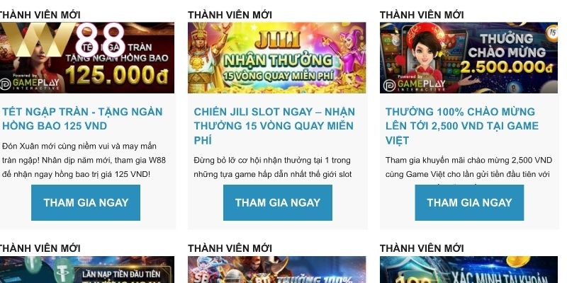 Điểm danh khuyến mãi W88 nổi bật cho hội viên mới